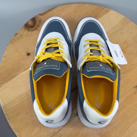 Duca Del Cosma Pagani Golf Shoes Mens Size 7.5-8 (41) Blue White Yellow NEW $239 - Picture 5 of 9